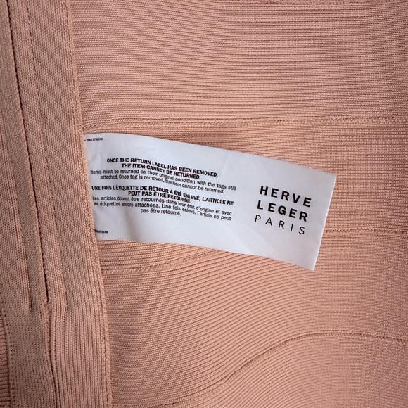 Herve Leger Blush Pink Mini Dress - Picture 4 of 4